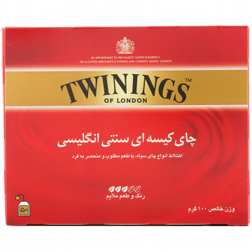 چای سیاه کیسه ای سنتی انگلیسی توینینگز 50 عددی